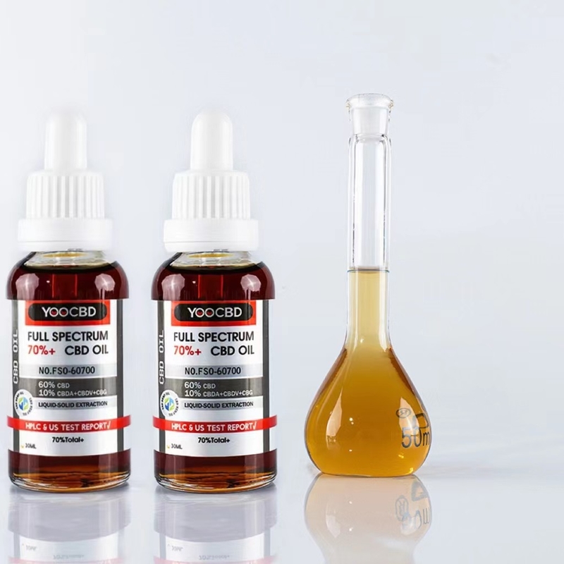 OEM 60% Pure Spectrum Cannabidiol Oil 2500mg Supercritical CO2 Extraction